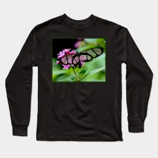 Glass Winged Butterfly Photograph Print Long Sleeve T-Shirt